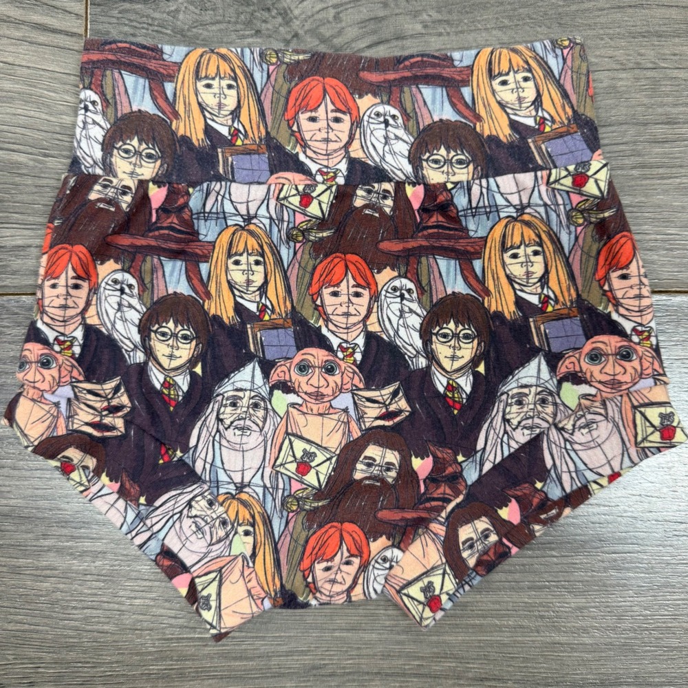 Handmade Wizard Print Bummies High Waist Stretch Shorts‎ Kids 3–6M Multicolor